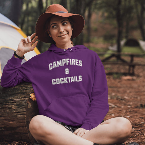 C & Win Sports Campfires & Cocktails Hoodie Purple / S - C & Win Sports